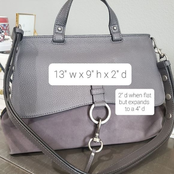 Rebecca Minkoff grey suede and leather bag - Picture 9 of 12